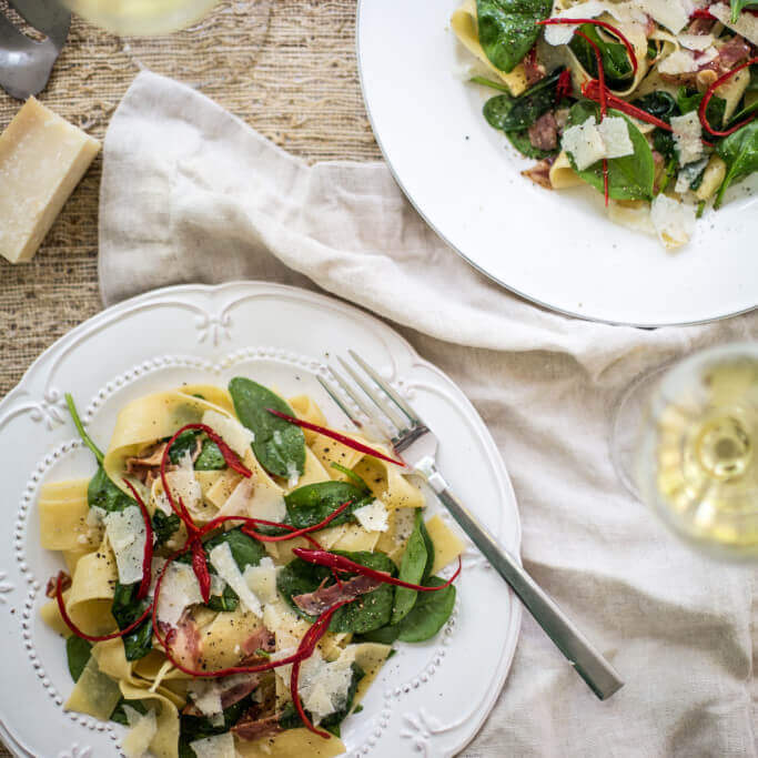 PAPPARDELLE WITH PANCETTA