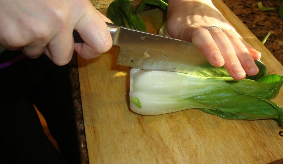 How to cut bok choy