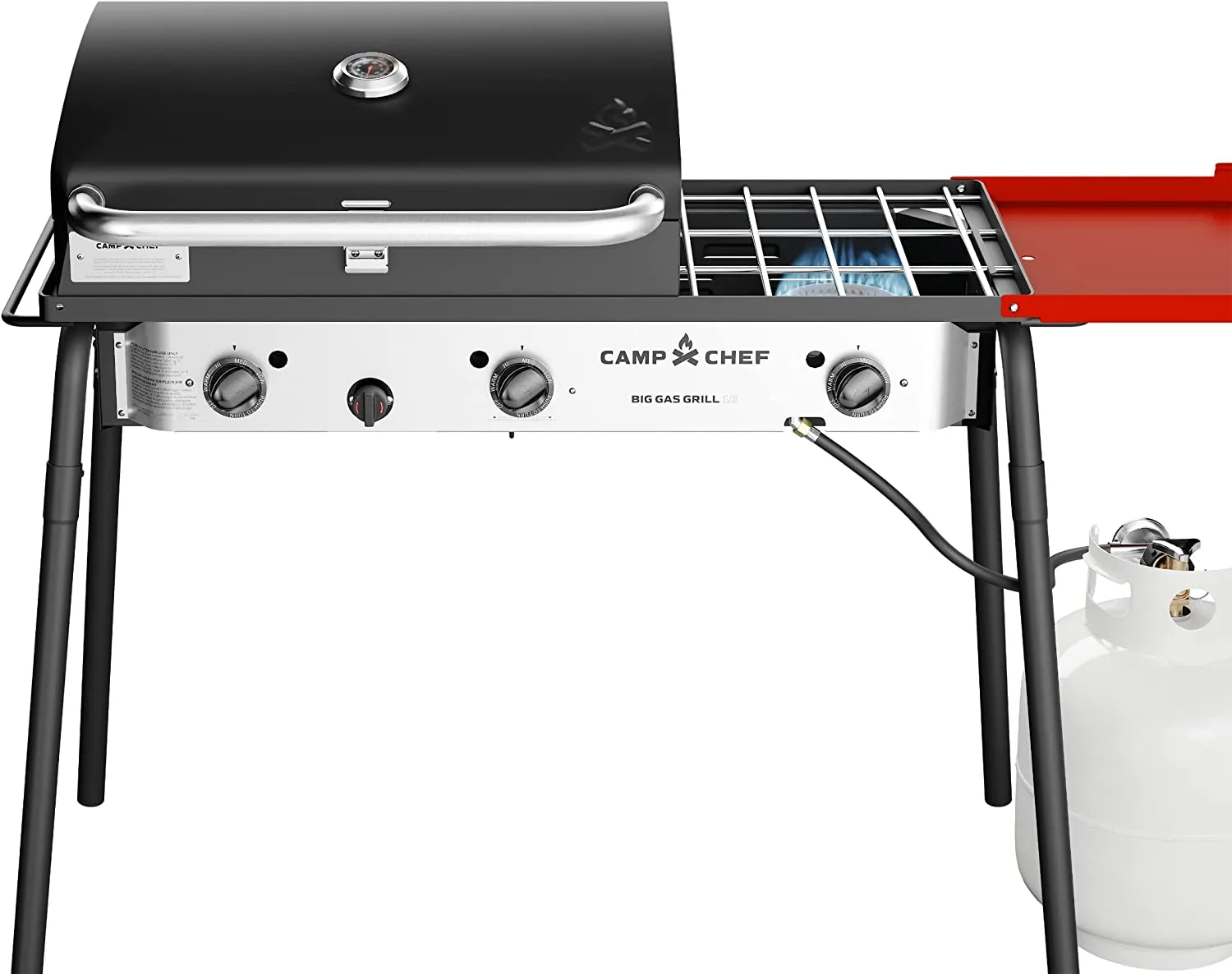 gas griddle with BBQ